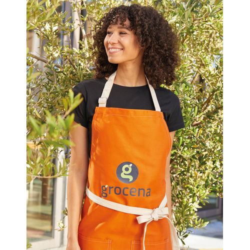 SANTORINI - Contrasted Bib Apron with Pocket - 6