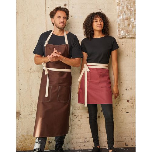 SANTORINI - Contrasted Bib Apron with Pocket - 7