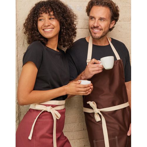 SANTORINI - Contrasted Bib Apron with Pocket - 9
