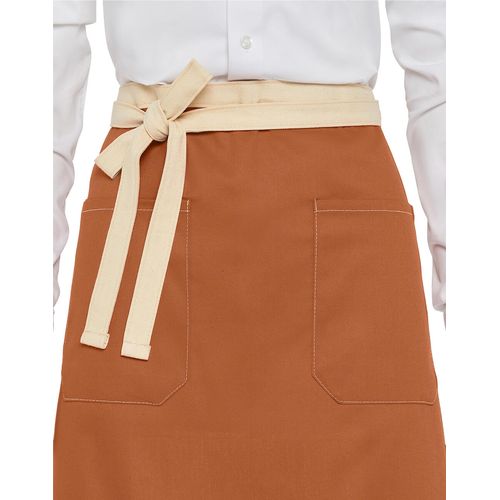 SANTORINI - Contrasted Bistro Apron with Pocket - 2