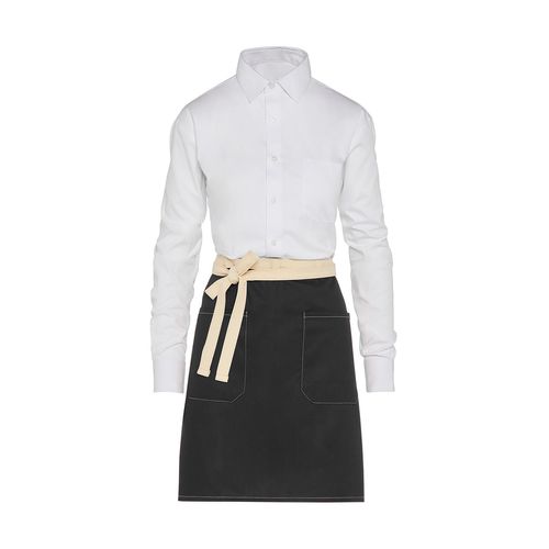 SANTORINI - Contrasted Bistro Apron with Pocket - 7