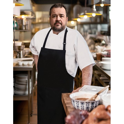 Oversize Bib Apron with Buckle and Pocket - 1