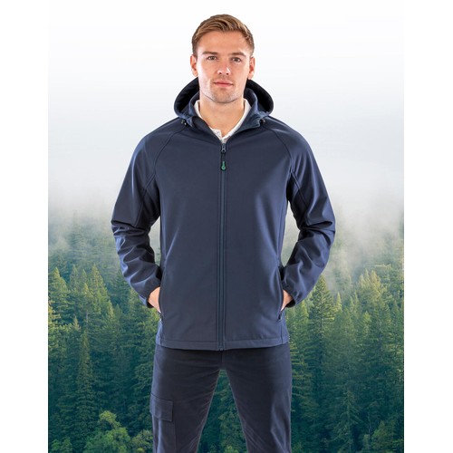 Men`s Recycled 3-Layer Hooded Softshell, Result, SquareNuts - Mataro Advice srl
