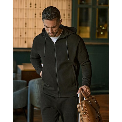 Ribbed Interlock Hooded Full Zip - 1