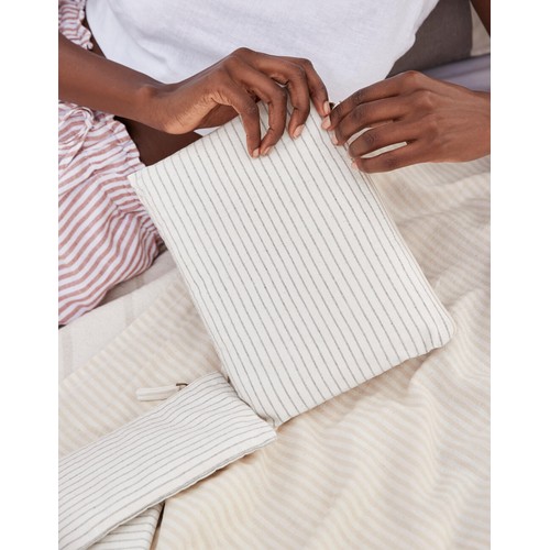 Striped Organic Cotton Accessory Pouch - 1