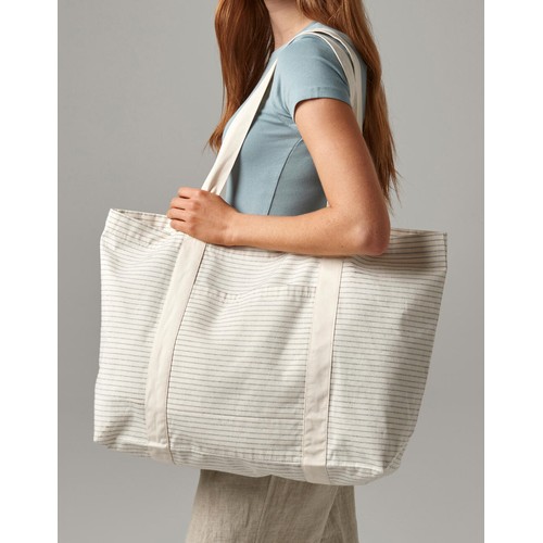 Striped Organic Cotton Shopper thumbnail 4