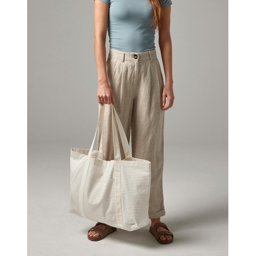 Striped Organic Cotton Shopper thumbnail 5