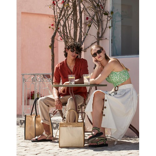 Natural Starched Jute Classic Shopper thumbnail 4