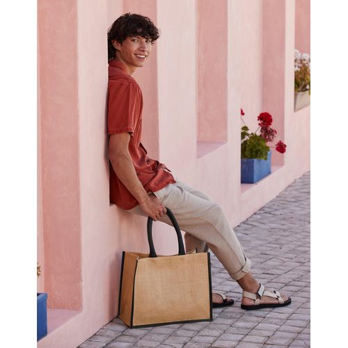 Natural Starched Jute Classic Shopper - 1