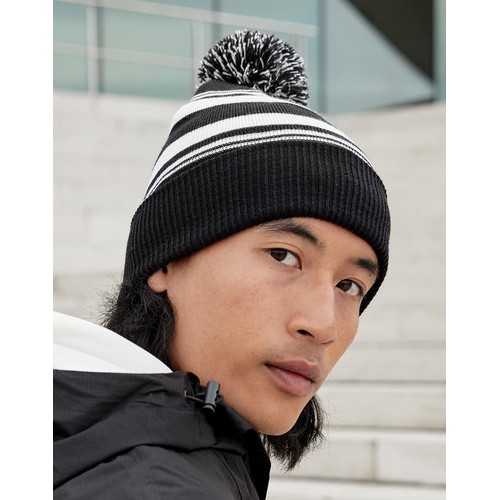 Striped Fan Beanie - 1
