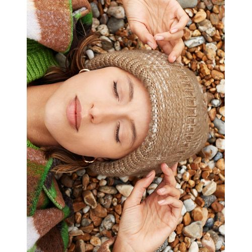 Chunky Knitted Patch Beanie - 2