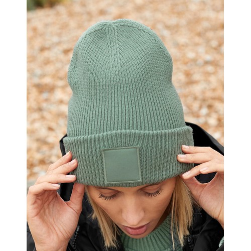 Deep Cuffed Tonal Patch Beanie thumbnail 4