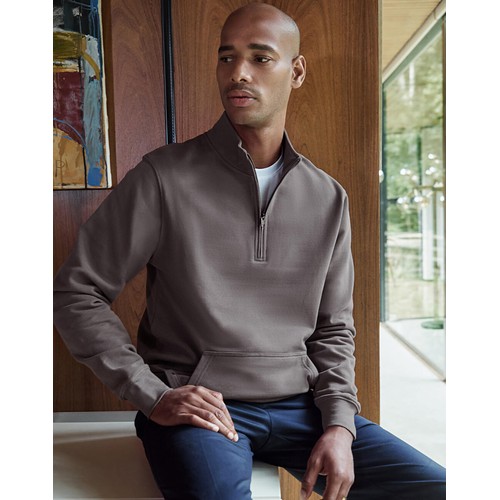1/4 Zip Pique Sweatshirt - 1
