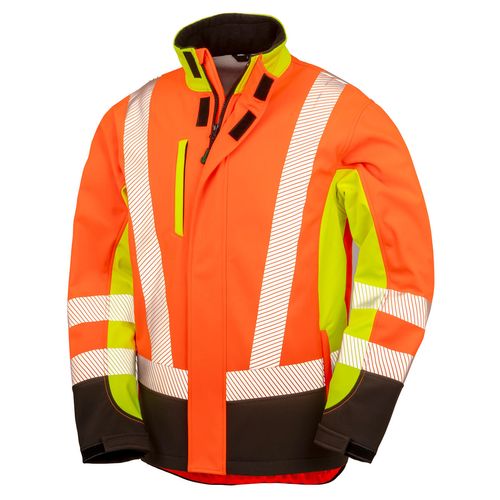 Recycled 3-Layer Printable 3-Tone Safety Softshell - 3