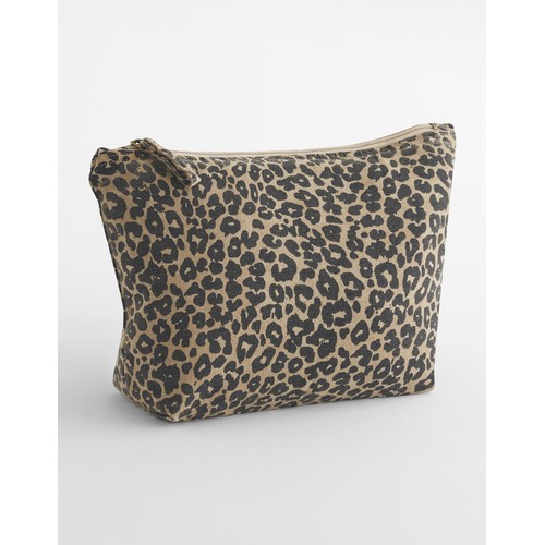 Leopard Print Canvas Accessory Bag - 1