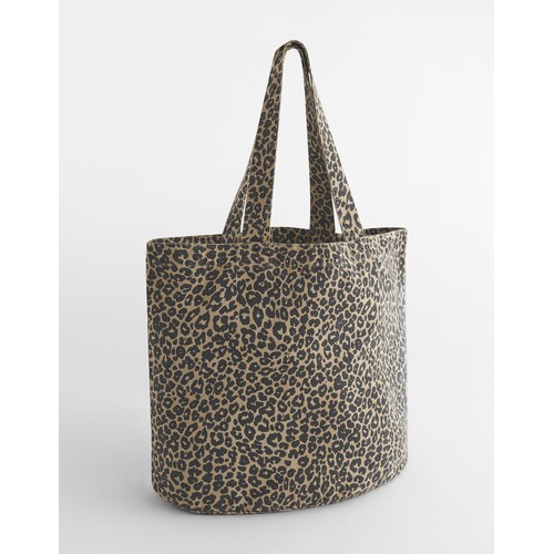 Leopard Print Canvas Shopper - 1