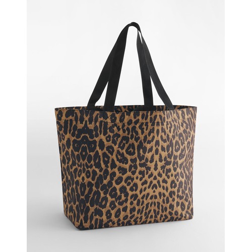Leopard Print Carryall Tote Bag - 1