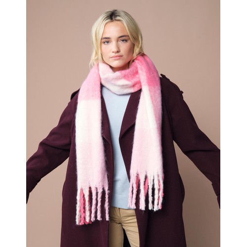 Fluffy Check Scarf - 1