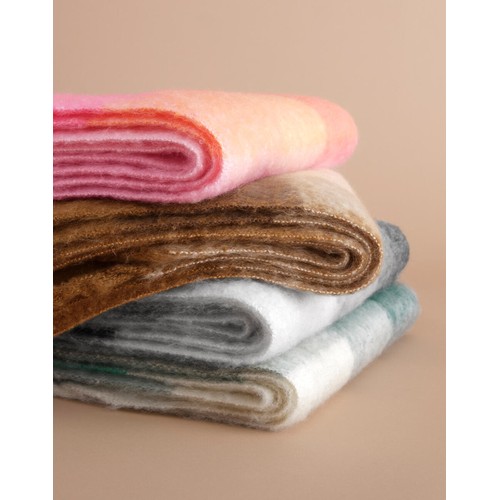 Fluffy Check Scarf - 5