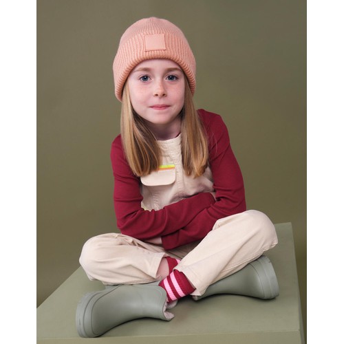 Kids Deep Cuffed Tonal Patch Beanie thumbnail 4