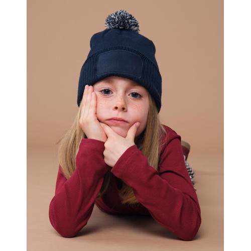 Kids Snowstar Patch Beanie - 1