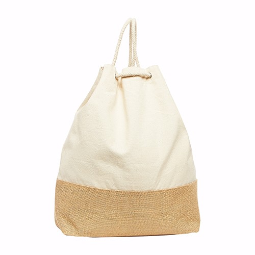 MOCHILA DE YUTE Y ALGODÓN CRINUM