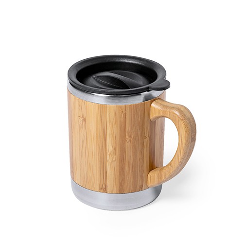 TAZA INOX Y BAMBÚ DE 300ML BIRILLO