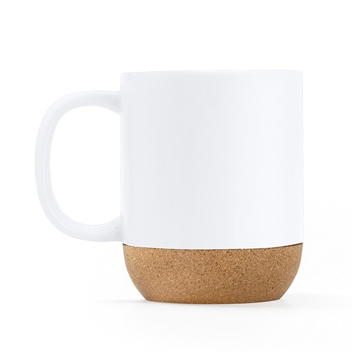 TAZA CON BASE DE CORCHO CROMO