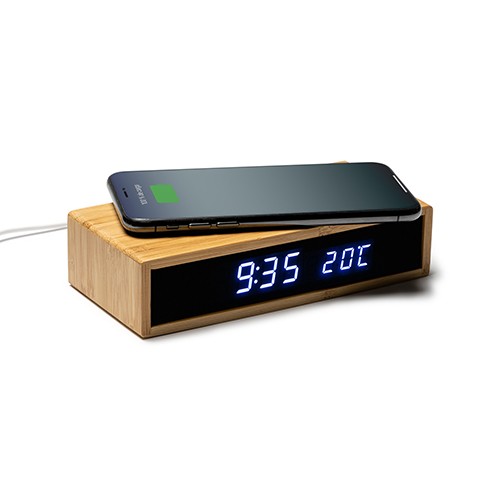 RELOJ CON CARGADOR INALÁMBRICO POLESINE