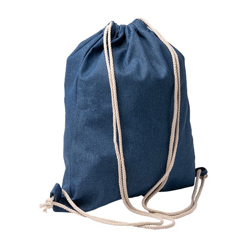 MOCHILA EN DENIM RECICLADO CON CIERRE CON CORDÓN D DIMAS