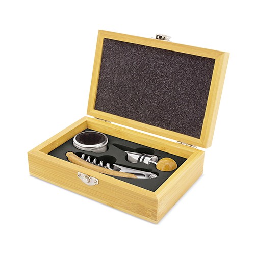 ESTUCHE DE VINO CON ACCESORIOS BARRA