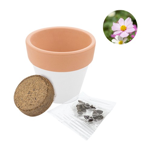 TARRO BICOLOR, PROVISTO CON SUSTRATO DE CULTIVO Y GELSO