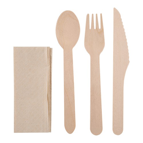 Set de couverts jetables Aralia, Claps!, SquareNuts - Mataro Advice srl