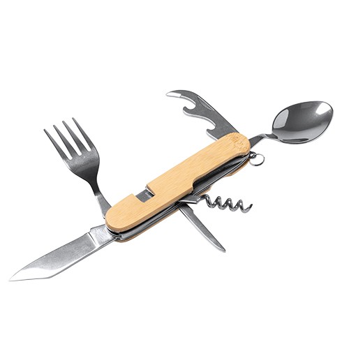 SET DE CUBIERTOS MULTIUSOS CON CUERPO EN BAMBÚ. TE LIZETE