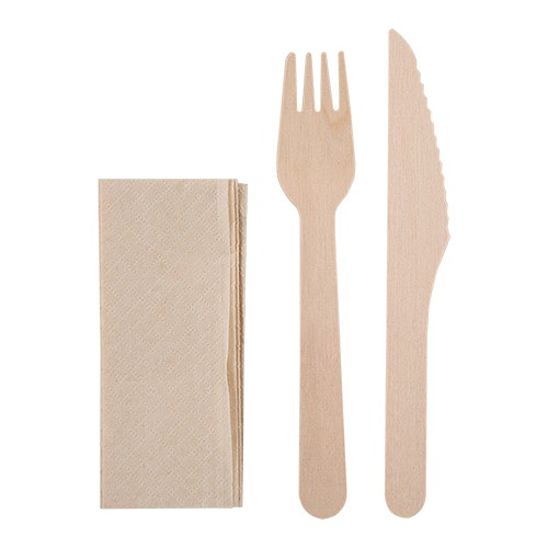 Set de couverts jetables Akebia, Claps!, SquareNuts - Mataro Advice srl