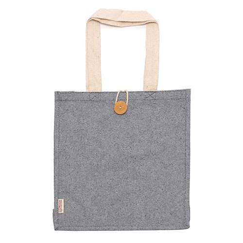 BOLSA CON ACABADO MELANGE. ASAS LARGAS EN ALGODÓN COSME