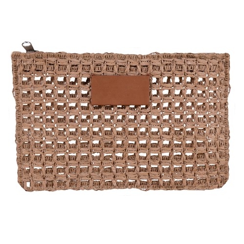 Pochette en cuir véritable avec fermeture éclair e Plibby
