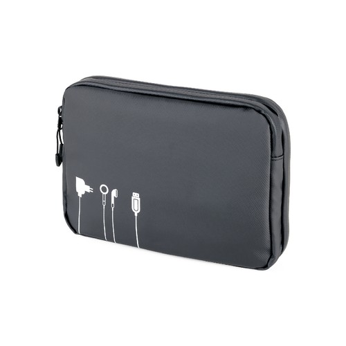 Organisateur de Câbles Tech Noir TROIKA BLACK TECH POUCH 2, Troika, MoOodMaker, Lausanne