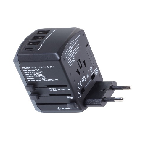 Adaptateur de Voyage Universel TROIKA WORLD TRAVEL ADAPTER thumbnail 4