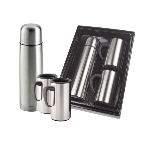 Ensemble thermos et tasses Keno, Claps!, SquareNuts - Mataro Advice srl