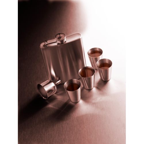 Set flasque et verres en acier noxydable  Brittany - 3