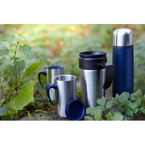 Set de termo y 2 tazas de acero inox Luca