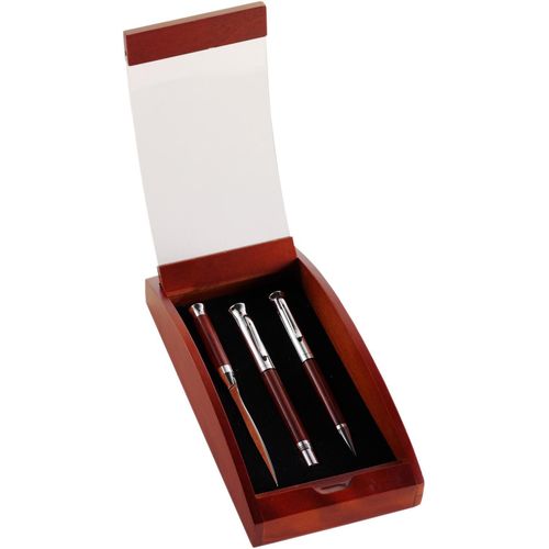 Parure stylo bille, plume et coupe-papier Paulette - 4