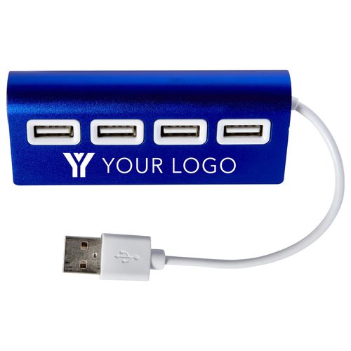 Hub en aluminium de 4 ports USB Leo - 4