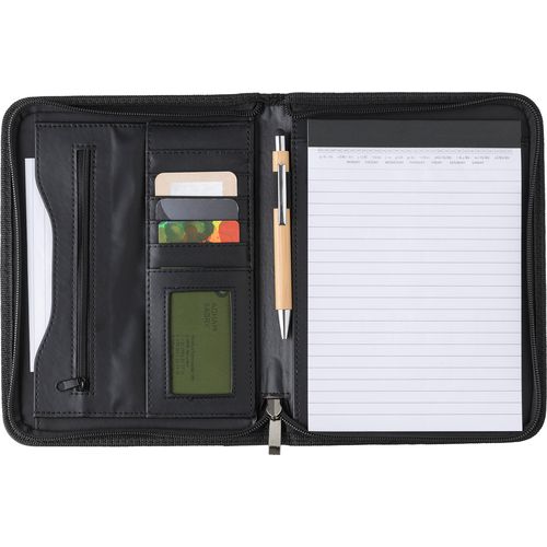 Conférencier A5 zippé en cuir reconstitué Rosa - 2