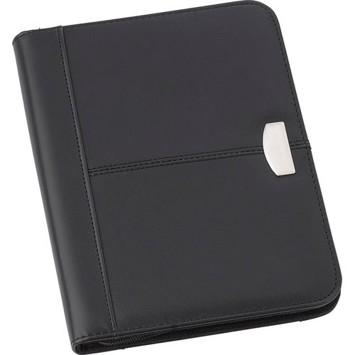 Conférencier A5 zippé en cuir reconstitué Rosa - 3