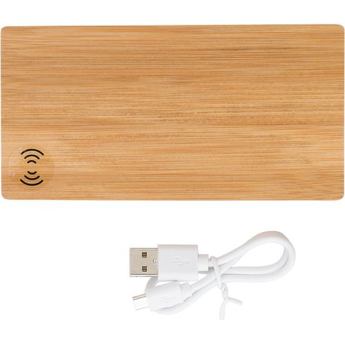Power bank en bambou, 6 000mAh Walter - 1