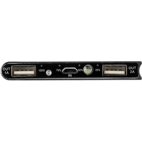 Power bank solaire en aluminium, 8 000mAh Adriana - 4