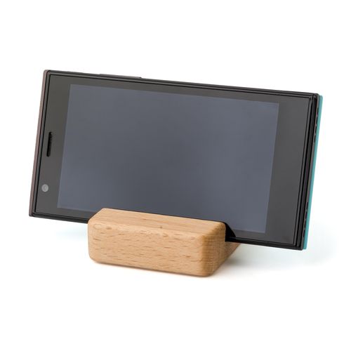 Support de téléphone en bois d'hévéa Nyla - 5