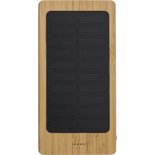Power bank solaire en bambou, 8 000mAh Joan - 1